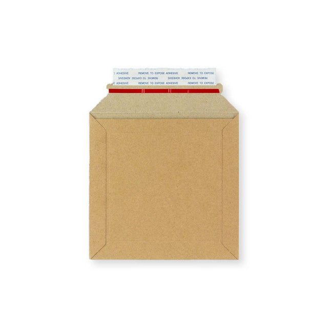 Manila Brown Peel & Seal Rigid Board Mailers Envelope (150 x 150mm)