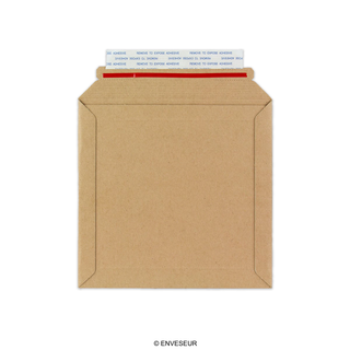Manila Brown Peel & Seal Rigid Board Mailers Envelope (180 x 180mm)