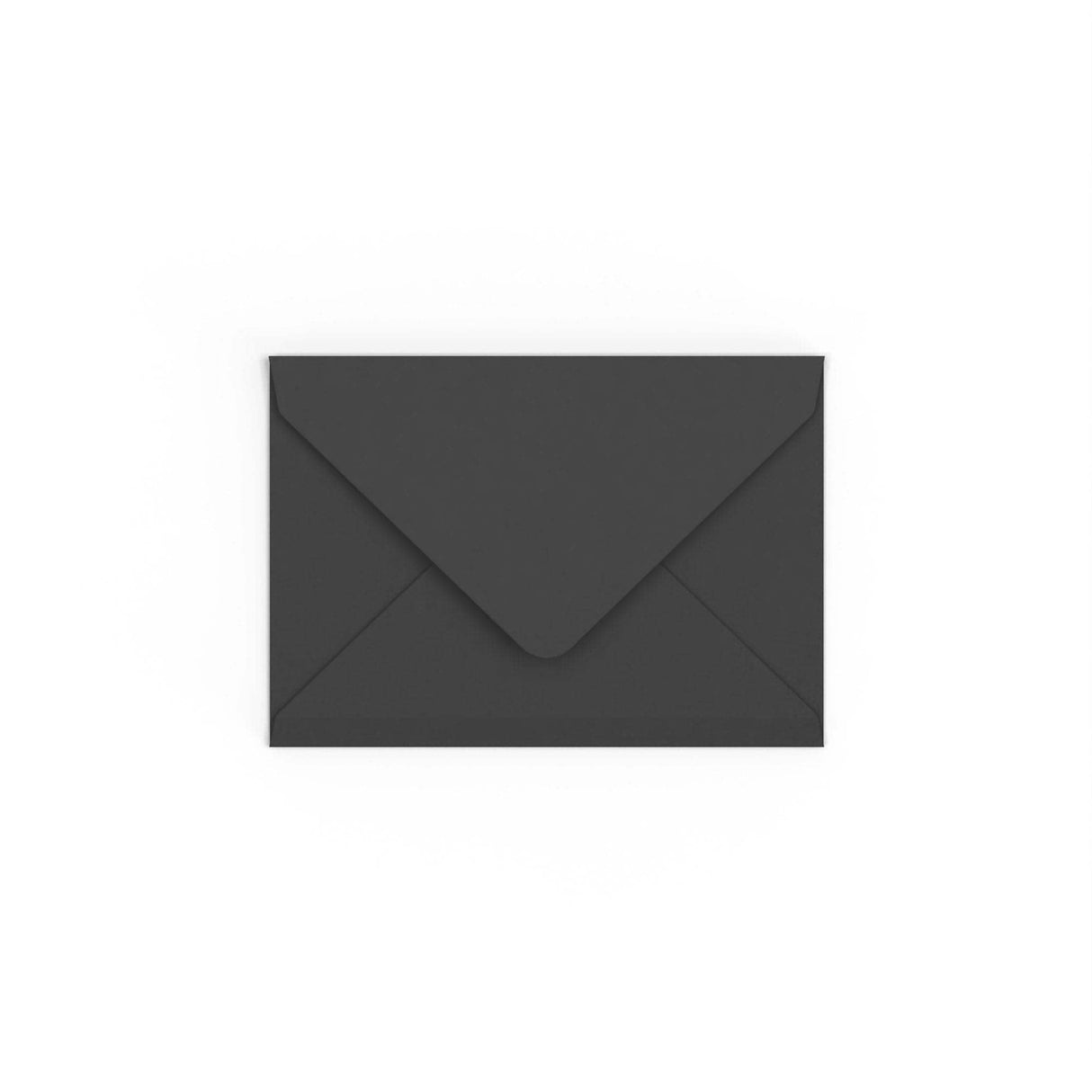 C6 Black British Made Gummed V-Flap Envelope (114 x 162mm)