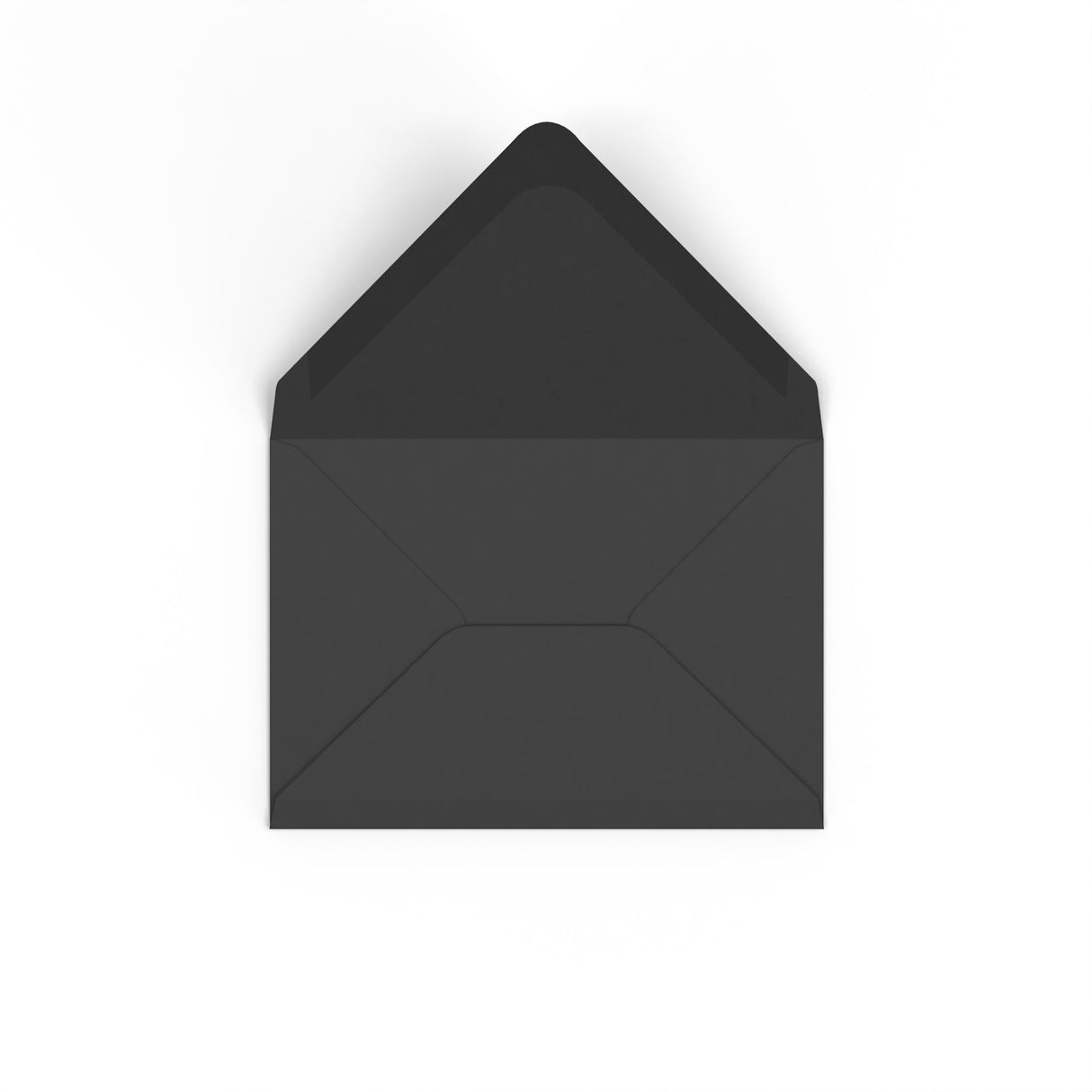 C6 Black British Made Gummed V-Flap Envelope (114 x 162mm)