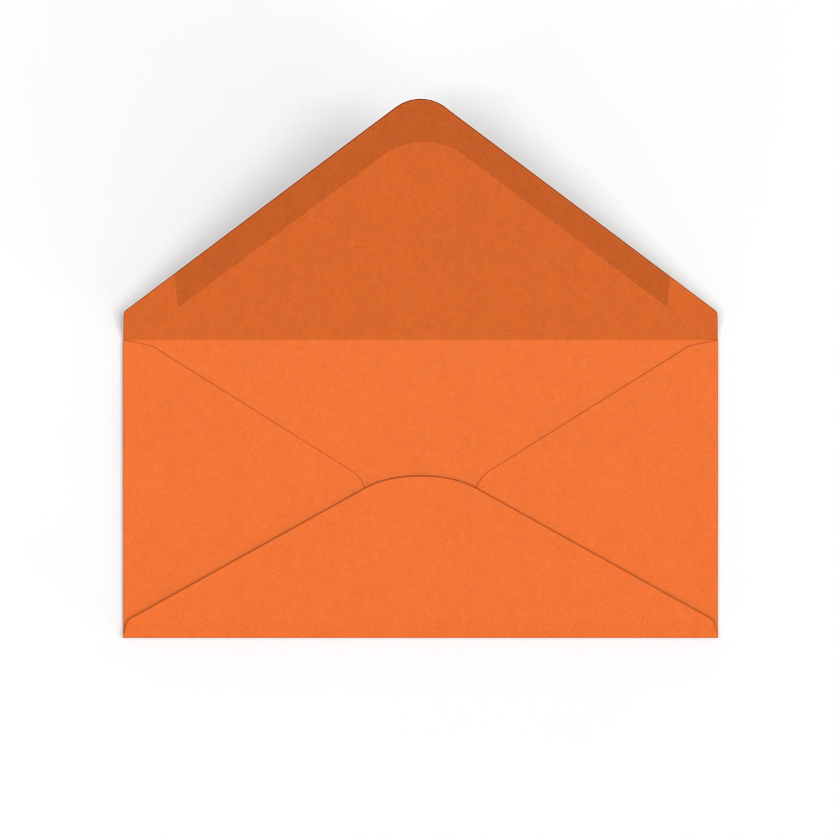 DL Flame Orange British Made Gummed V-Flap Envelope (110 x 220mm)
