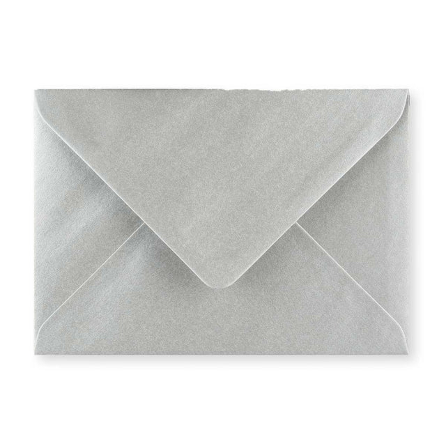 Metallic Silver Gummed V-Flap Greeting Card Envelope (125 x 175mm)