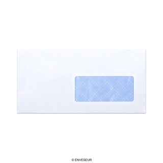 White Envelope with Internal Opacity - Window 110x220mm (DL) 80gsm