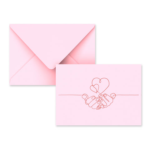 Valentine's Coloured Envelope (Share Love Design) Pale Pink 114 x 162 mm (C6)