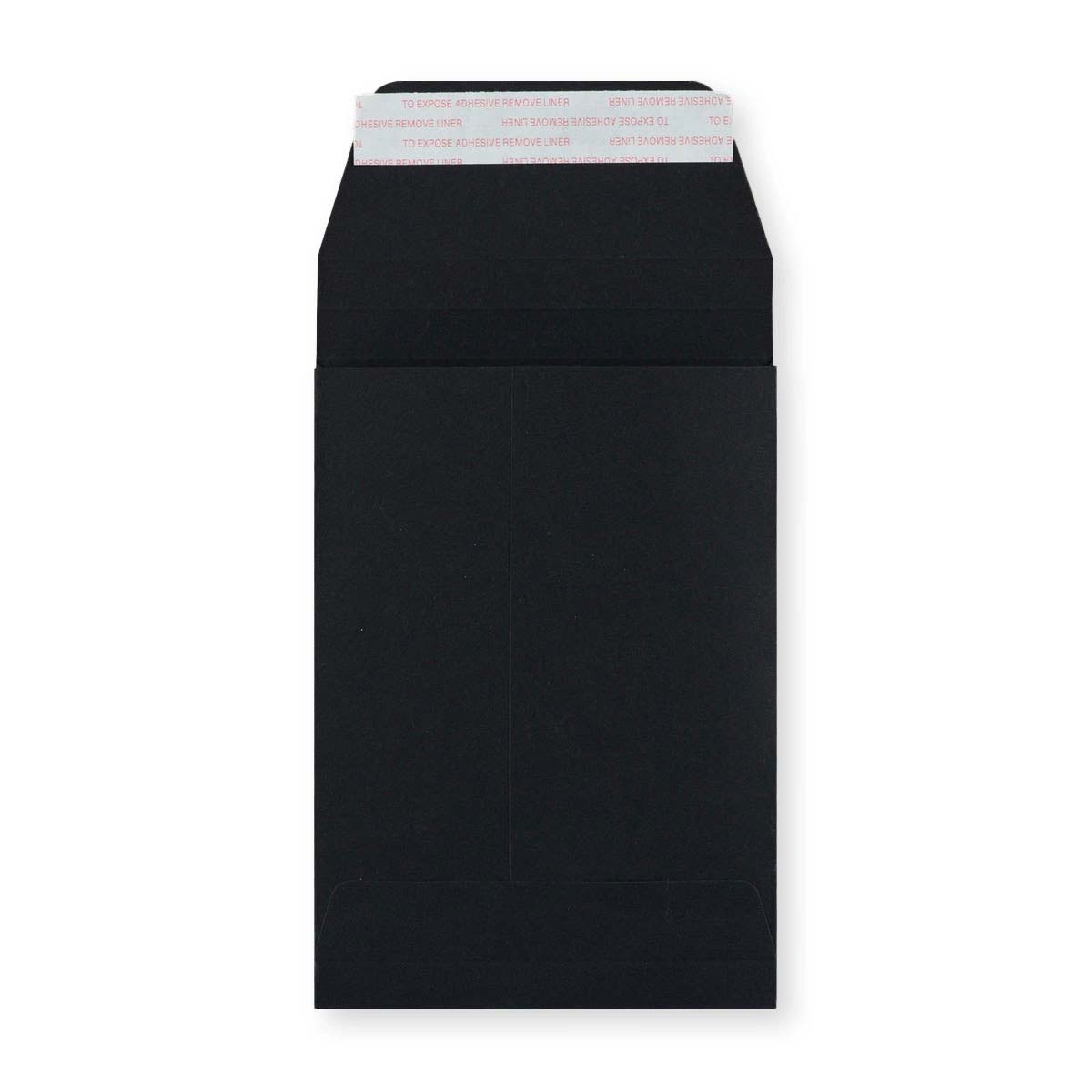 C6 Black Peel & Seal Gusset Envelope (114 x 162 x 25mm)