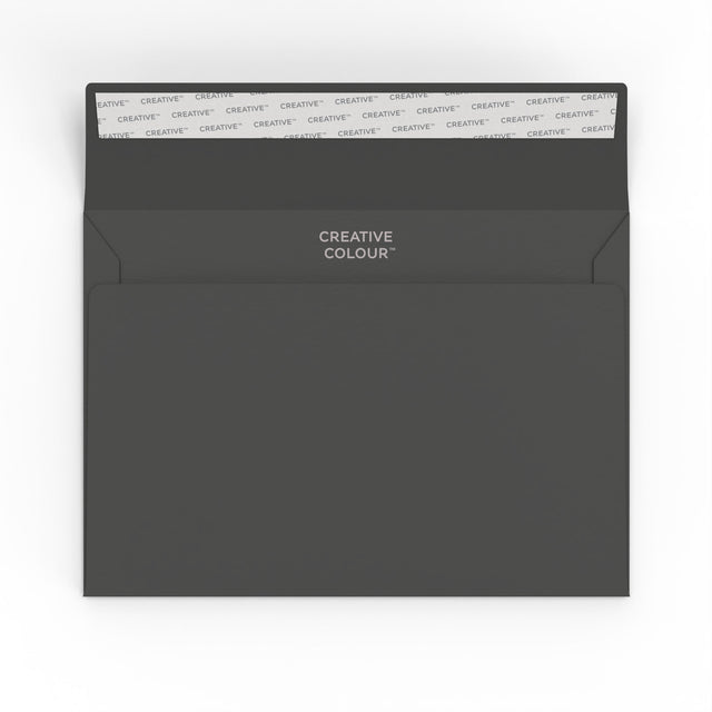 Creative Colour Peel & Seal Envelopes Black 162 x 229 mm (C5)