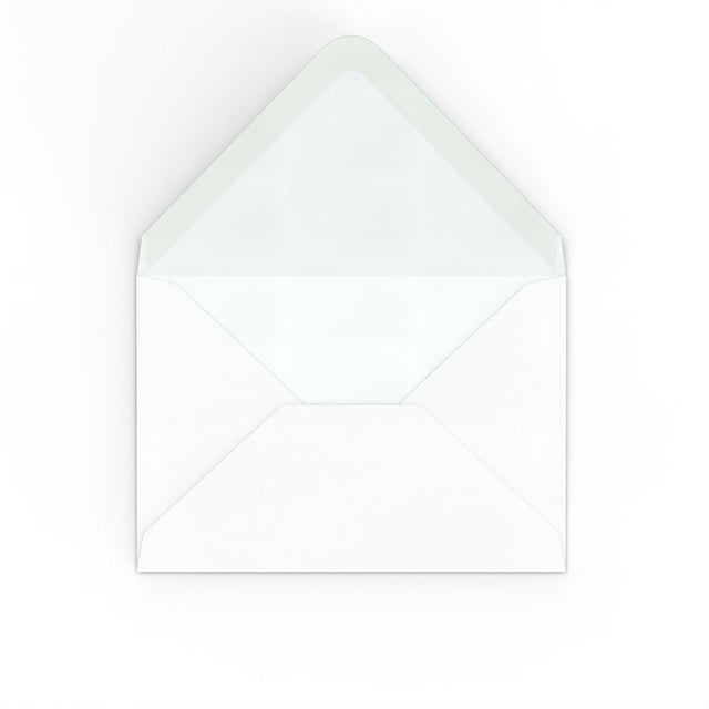 White Hammer Gummed V Flap Envelope (65 x 94mm)