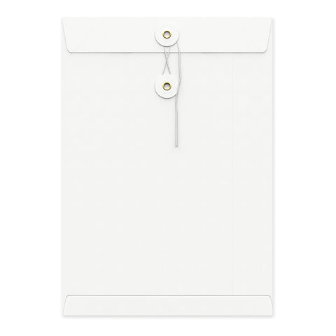 Coloured envelopes with string and washer closure White 324 x 229 mm (C4)