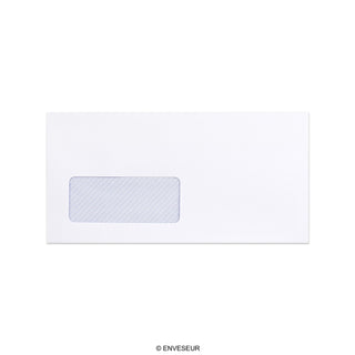 White Envelope with Internal Opacity - Window 110x220 mm (DL) 110gsm