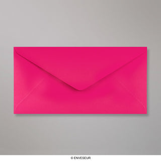DL Fuschia Pink Gummed V-Flap Envelope (110 x 220mm)