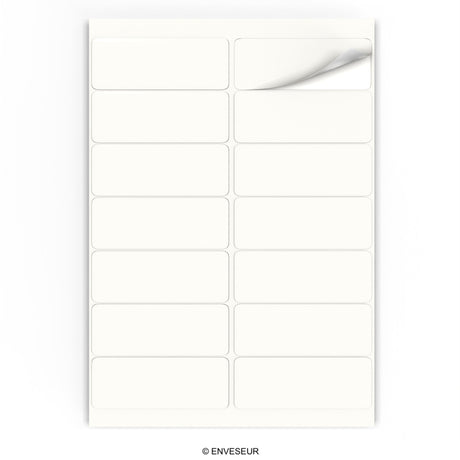 Rectangular adhesive labels