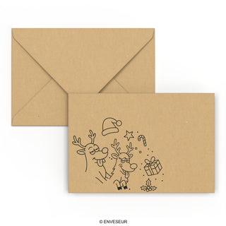 Christmas envelope Snow sled