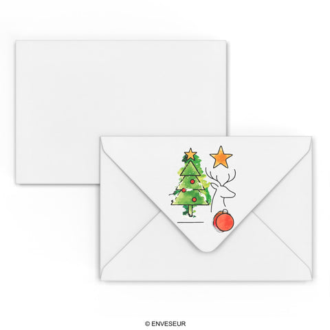 Christmas envelope Christmas Tree White 114 x 162 mm