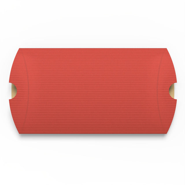 Corrugated Pillow Boxes Red 229 x 162 mm (C5)