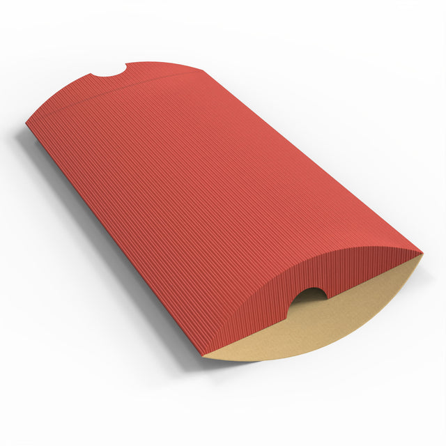 Corrugated Pillow Boxes Red 229 x 162 mm (C5)
