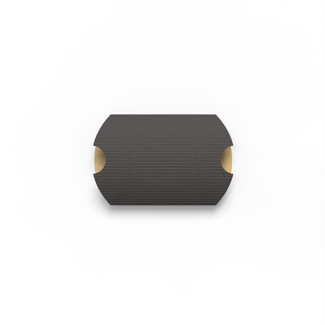 Corrugated Pillow Boxes Black 75 x 60 mm