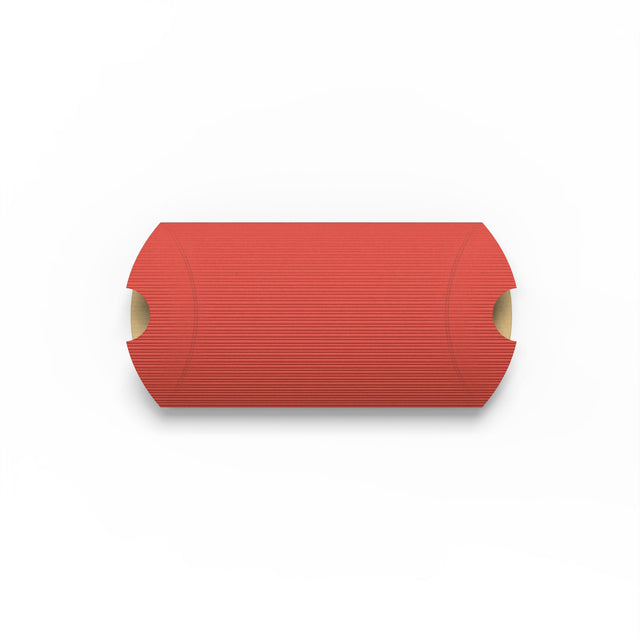 Corrugated Pillow Boxes Red 113 x 81 mm (C7)