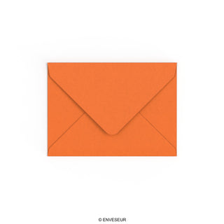 Flame Orange British Made Gummed V-Flap Envelope (133 x 184mm)