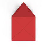 Cherry Red British Made Gummed V-Flap Envelope (155 x 155mm)
