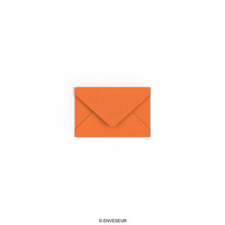 Flame Orange British Made Gummed V-Flap Envelope (62 x 94mm)