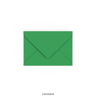 C6 Kelly Green British Made Gummed V-Flap Envelope (114 x 162mm)