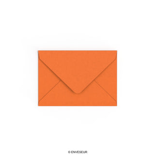 C6 Flame Orange British Made Gummed V-Flap Envelope (114 x 162mm)