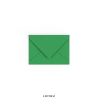 C7 Kelly Green British Made Gummed V-Flap Envelope (82 x 113mm)
