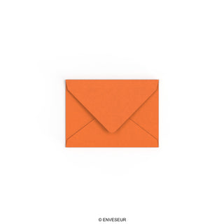 C7 Flame Orange British Made Gummed V-Flap Envelope (82 x 113mm)