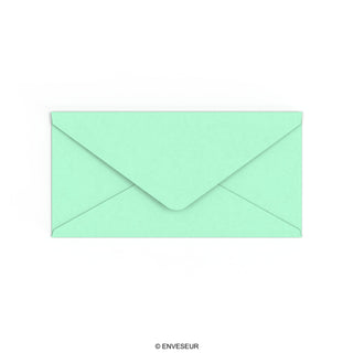 DL Jade Green British Made Gummed V-Flap Envelope (110 x 220mm)