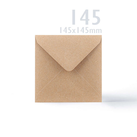 Kraft Cards & Envelopes Pack Manila 130x130 mm + 125x125 mm