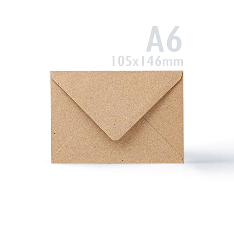 Kraft Cards & Envelopes Pack Manila 130x130 mm + 125x125 mm