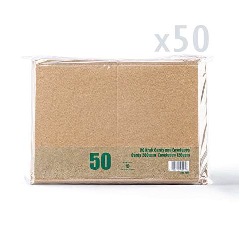 Kraft Cards & Envelopes Pack Manila 130x130 mm + 125x125 mm