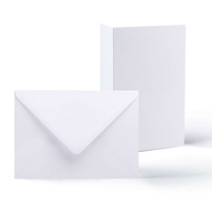 Linen Cards & Envelopes Packs White 162x229 mm + 148x210 mm