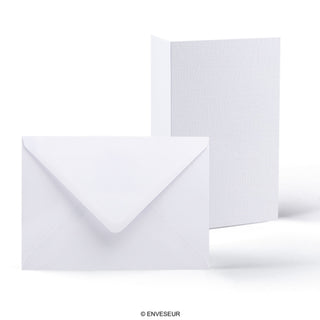 Linen Cards & Envelopes Packs White 210 x 300 x 20 mm