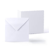 White Scalloped Cards & Envelopes Pack