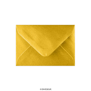 Metallic Gold Gummed V-Flap Greeting Card Envelope (70 x 100mm)