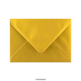 C6 Metallic Gold Gummed V-Flap Greetings Envelope (114 x 162mm)