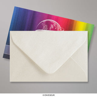 Oyster Gummed V-Flap Greeting Card Envelope (62 x 94mm)