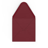 Burgundy envelopes