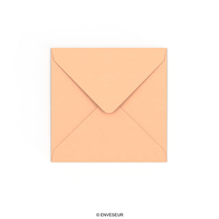 Salmon Pink Gummed V-Flap Envelope (130 x 130mm)