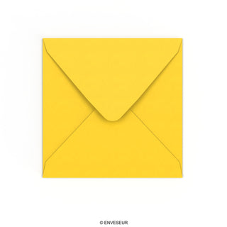Mid Yellow Gummed V-Flap Envelope (155 x 155mm)