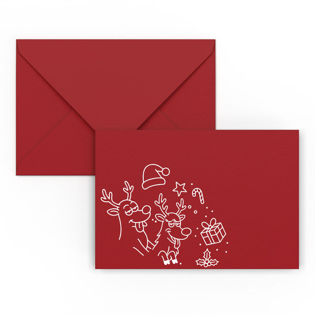 Christmas envelope Funny Christmas Dark Red 114 x 162 mm (C6)