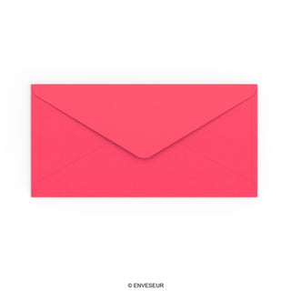 DL Bright Pink Gummed V-Flap Envelope (110 x 220mm)