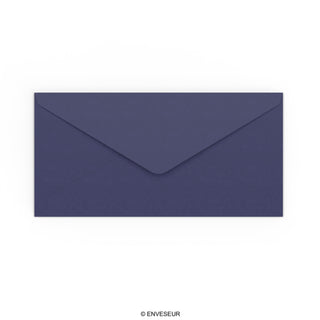 DL Dark Blue Gummed V-Flap Envelope (110 x 220mm)