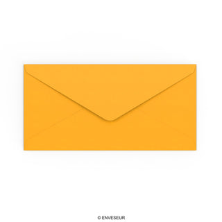 DL Dark Yellow Gummed V-Flap Envelope (110 x 220mm)