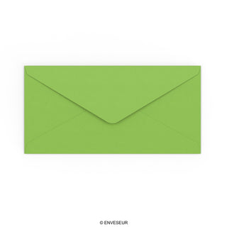 DL Mid Green Gummed V-Flap Envelope (110 x 220mm)
