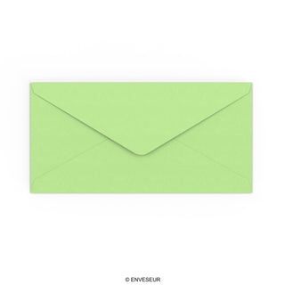 DL Pale Green Gummed V-Flap Envelope (110 x 220mm)