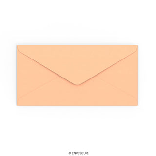 DL Salmon Pink Gummed V-Flap Envelope (110 x 220mm)