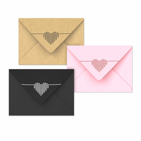 Valentine's Coloured Envelope (Heatbeat Design)