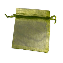 Organza Bags Army Green 90 x 70 mm